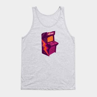 Cool Retro Arcade Machine with Funky 70s Graphics Tank Top